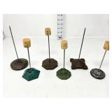 (6) Antique Receipt Holders