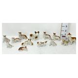 Miniature Bone China Dog Figurines