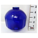 Cobalt Blue "The S Co" Glass Lightning Rod Ball