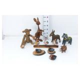 Handcrafted Wood & Nut Animals