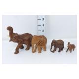 Handcrafted Wooden Elephants