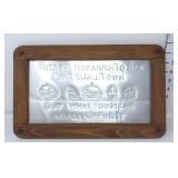 Small Town Tin Punch Wall Hanging & (4) St.