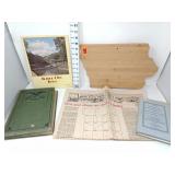 Iowa Cutting Board & Iowa Books/Newspaper