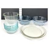 Assorted PyrexSome Small Chips & Blue Glass has