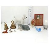 Animal Figurines, Glass Bluebird, Bells, Eggs, &