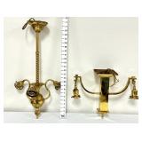 (2) Brass Hollywood Regency Chandeliers