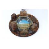 Petrified Wood & Glass Ashtray From Wall Drug