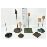 (6) Antique Receipt Holders