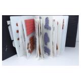 Red Rubber Cling Stamps in Notebook