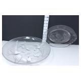 Art Deco Frosted & Satin Glass Bowl by Verlys &