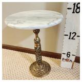 17" Marble Top Side Table/Plant Stand
