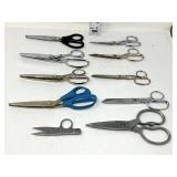 (7) Vintage Sewing Scissors & (3) Shears