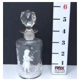 Antique Victorian Perfume Bottle - Mary Gregory?