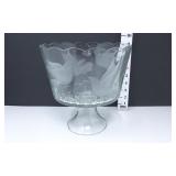 Spring Garden Clear/Frosted Glass Trifle Bowl