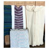 (4) Hand Crocheted Afghans