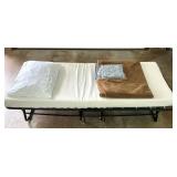 Rollaway Memory Foam Twin Bed w/ Sheet Set &
