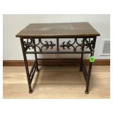 Side Table w/Metal Base