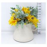 Sunflower Arrangement in Crackle Glazed Pot