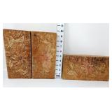 (2) Vintage Pyrography Boxes w/Poinsettias