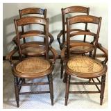 (4) Round Kitchen/Dining Chairs w/Cane Seats