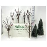 Dept. 56 Trees- Bottle Brush Trees & Bare Branch