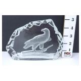 Vintage Clear/Frosted Glass w/Etched Eagle