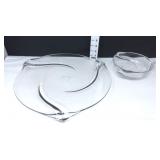 Val St. Lambert Lead Crystal Triangle Swirl