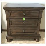 Wooden 2-Drawer Nightstand