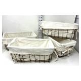 (4) Organizing Essentials Wire Basket 11" x 6"