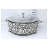 Pyrex 3 Qt Casserole w/Silver-Plated Serving Stand