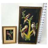 (2) Framed Feathercraft Bird Wall Art - Mexico