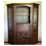 Secretary /Display Cabinet w/Glass Shelves