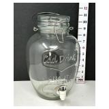 Glass Cold Drink Dispenser Mason Type Jar