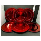 (6) Red Flash Charger Plates