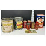 Food Advertising Tins and Postcard