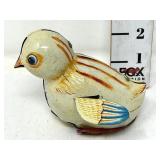 Vintage Tin Litho Baby Chick on Wheels Toy