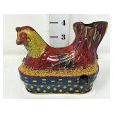 Vintage Baldwin Tin Titho Wind Up Hen
