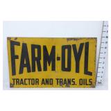 Vtg Farm-Oyl Metal Sign
