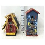 (2) School House Bird Feeders