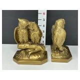 Vintage Metal Owl Bookends