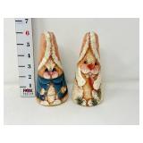 Paper Mache Easter Bunny Couple