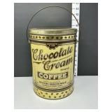 Vintage Chocolate Cream Coffee 6lb Pail