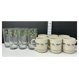 (7) Pfaltzgraff Winterberry Glasses &