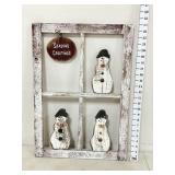 Primitive Looking Snowman Window Seasons