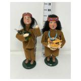(2) Byers Carolers Native American Boy & Girl