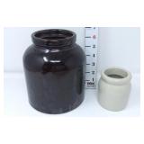 Minnesota Stoneware Redwing Crock & Stoneware Jar