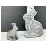 Rowe Pottery Rabbit & Chocolate Mold Looking