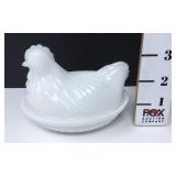 Milk Glass Hen On Nest