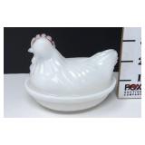 Milk Glass Hen On Nest