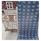 Bless Our Home Rug & Throw w/ Hearts